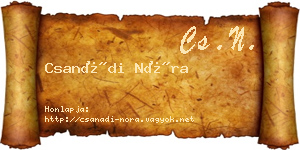 Csanádi Nóra névjegykártya